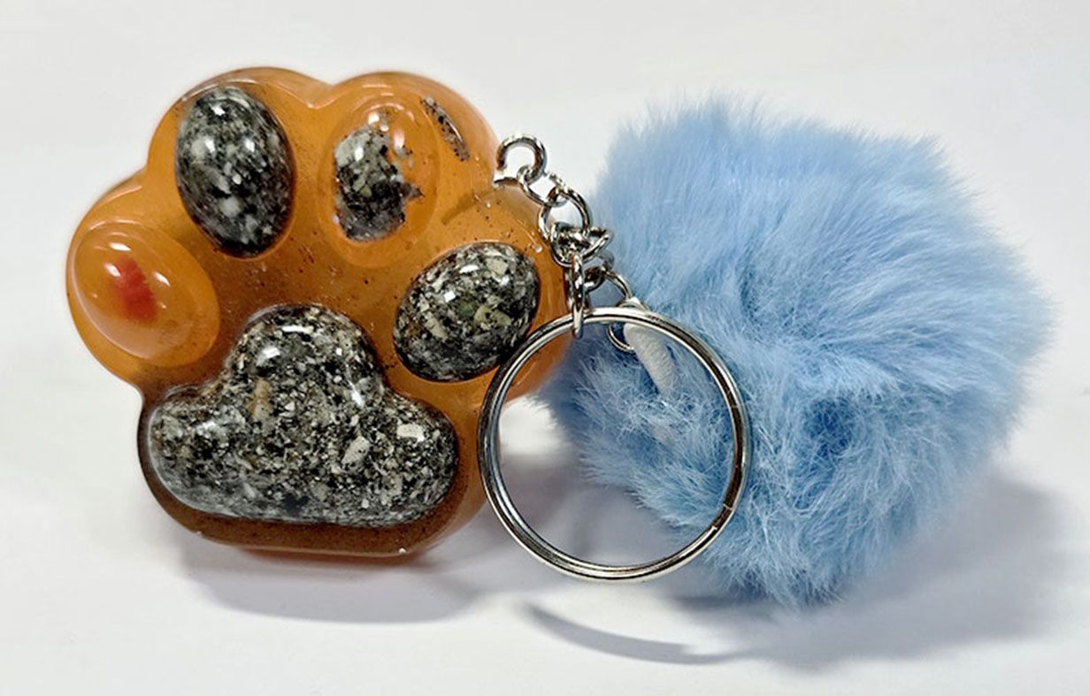 Llaveros y colgantes de resina con cenizas mascotas Joyas relicario. Charms, pulseras y colgantes